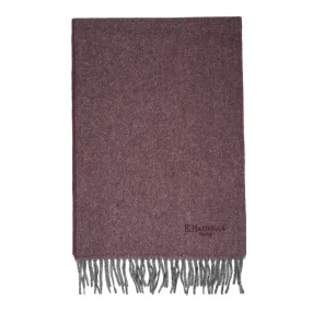 BURGUNDY AND GREY DOUBLE-FACED SCARF