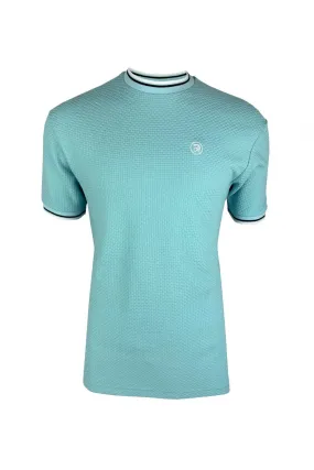 Trojan Records Men's TC1037 Twin Tipped Textured T Shirt Mint Green